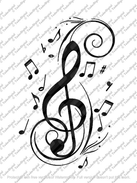 Bunny Tracks, Music Silhouette, Music Notes Art, Music Svg, Music Tattoo Designs, Meaningful Tattoos For Women, Music Tattoo, Prints Design, Music Tattoos