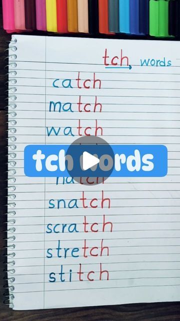 Renu Karanwal on Instagram: "tch words. tch is a trigraph.  #education #educational #english #kidsvideo #trigraph #class2" Reading Blends, Blends And Digraphs, English Vocabulary Words Learning, English Vocabulary Words, Vocabulary Words, English Vocabulary, S Video, Language Arts, Phonics