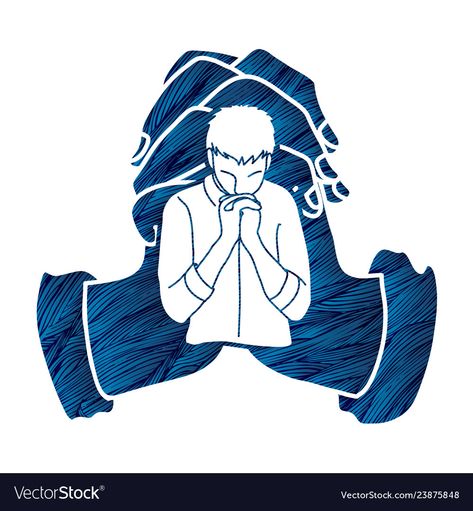 Praying Sketch, Praying Cartoon, Praying Illustration, Praise To The Lord, Children Praying, Graphic Shapes Design, Philippine Art, Prayer Meeting, Christian Crafts