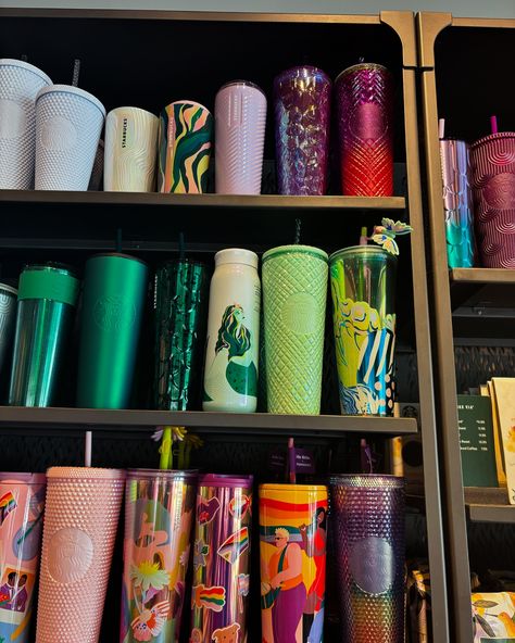 New gorgeous tumblers at Starbucks! 🌈🫶🏻✨ #starbucks #tumblers #cups #pride Tumbler Starbucks, At Starbucks, Starbucks Tumbler, Tumbler, Quick Saves