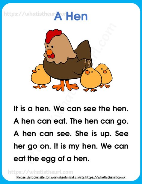 It is wonderful Reading Passages PDF for kids. This is created for Grade 1 kids. The topics included are A Hen, The Boy and His Dog, A Helper, Kate and Her Doll and Jan can Skate, Reading Passages For Kindergarten, Kindergarten Reading Books, Free Reading Passages, English Poems For Kids, Phonics Reading Passages, Grade 1 Reading, Sentence Scramble, Reading Comprehension For Kids, Cvc Words Kindergarten