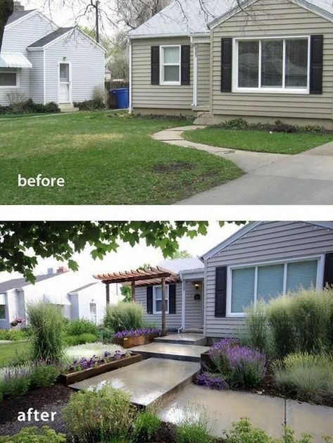 Small Front Yards, Landscape Curbing, Small Front Yard Landscaping, Small Front Yard, Home Exterior Makeover, Rock Garden Landscaping, Exterior Makeover, Landscape Designs, Front Yard Landscaping Ideas