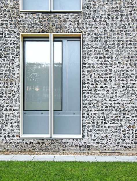 Flint Wall, Building Elevations, Brighton College, Facade Detail, Window Reveal, Brick Cladding, Cladding Materials, House Facade, Boarding House