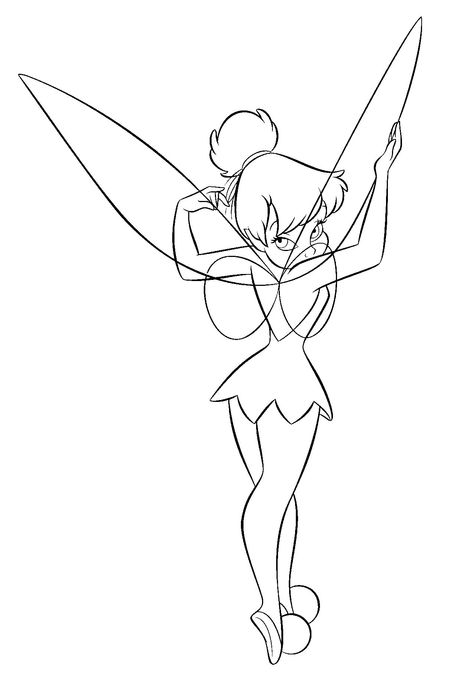 Angry Tinkerbell Tattoo, Tinkerbell Tattoo Outline, Tinkerbell Tattoo Stencil, Tinker Bell Tattoo Design, Simple Tinkerbell Tattoo, Tinkerbell Tattoo Sassy, Tinkerbell Outline, Tinkerbell Tattoo Ideas, Tinkerbell Nails