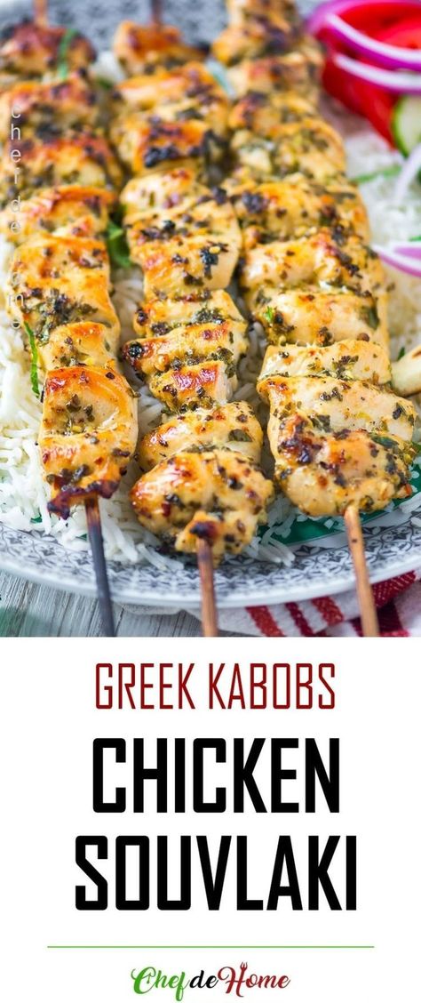 Chicken Solvocki Marinade, Chicken Brochette Marinade, Greek Kabobs, Chicken Souvlaki Marinade, Mediterranean Christmas, Greek Marinade, Souvlaki Marinade, Shish Tawook, Greek Chicken Kabobs