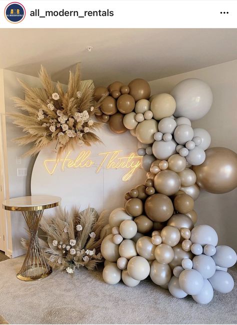 Blue Boho Birthday Party, Huge Balloons, 18th Birthday Decorations, Luxe Decor, Wedding Shower Decorations, Garland Arch, Baby Shower Decorations For Boys, White Balloons, Diy Set