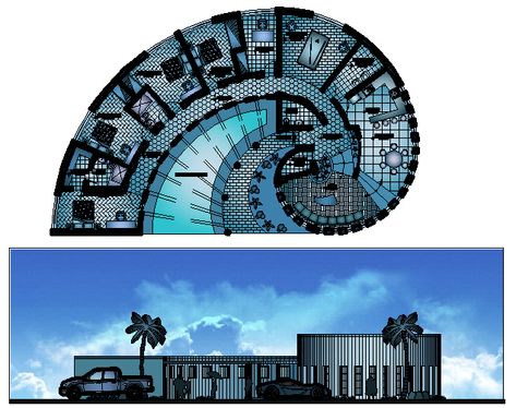 Five Star Hotel Project Elevation Plan dwg file - Cadbull Hotel Elevation, Reception Area Design, Water Hotel, Round Lake, Elevation Plan, Hotel Plan, Hotel Reception, Hotel Building, Floor Plan Layout