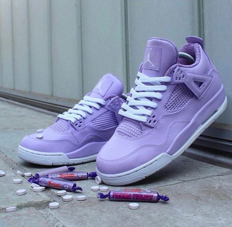 Retro 4 Jordans, Parma Violets, Jordan Retro 4, Retro 4, Custom Nike, Cute Nike Shoes, Cute Nikes, Custom Nikes, Custom Sneakers