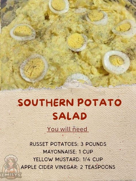 Sweet Pickle Relish, Southern Style Potato Salad, Southern Potato Salad, Classic Potato Salad, Home Made Recipes, Recipes Southern, Simple Family Meals, Sweet Pickles, Happy Cooking