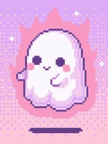 Ghost Cute, Cute Chibi, Cute Gif, Animated Gif, Pixel Art, Ghost, Gif, Art