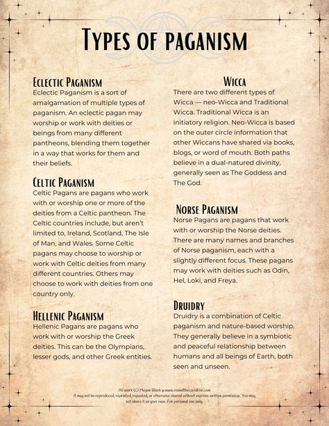 Finding the right pagan path can be difficult when you aren’t sure where to go. There are so many roads, so many different types of beliefs out there to choose from!   #paganism #pagan #witchcraft #eclecticpagan #freeprintable #grimoire #freebookofshadows Types Of Pagan Religions, Pagan Information, English Paganism, Pagan Definition, Difference Between Pagan And Wiccan, Wicca Vs Pagan Vs Witchcraft, Pagan For Beginners, Pagan Grimoire, Wicca Vs Pagan