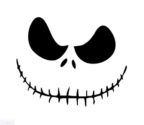 Easy Jack Skellington Light - Housewife Eclectic Jack Skellington Drawing, Jack Skellington Lights, Nightmare Before Christmas Pumpkin, Jack Skellington Faces, Jack Skeleton, Skeleton Sticker, Idee Cricut, Pumpkin Carvings Stencils, Jack And Jack