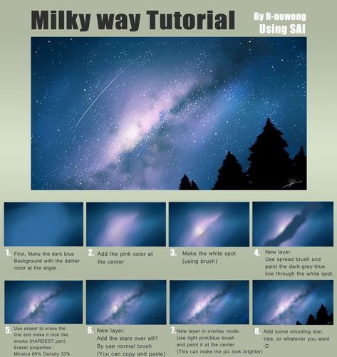 How To Draw Galaxy, Milky Way Photography, Procreate Ipad Art, Digital Painting Techniques, Digital Art Beginner, Galaxy Painting, Ipad Art, Digital Painting Tutorials, 2d Art