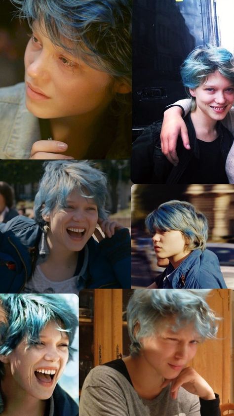 Blue Is The Warmest Color, Blue The Warmest Color, Blue Is The Warmest Colour Wallpaper, Lea Seydoux Aesthetic, Lea Seydoux Hair, Blue Is Warmest Color, Lea Seydoux Blue Hair, Lea Seydoux Style, Lea Seydoux Blue Is The Warmest Color