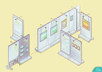 Panelock - System 100 "Individual free standing moveable display screens perfect for use in smaller venues and multi-purpose spaces -delivered fully assembled -retractable undercarriage incorporating -castor wheels for easy relocation -interlocking to form continuous display walls -security, lighting and picture hanging systems may be incorporated" Walls On Wheels, Folder Inspiration, Art Display Wall, Movable Walls, Furniture Design Sketches, Wall Light Shades, Wall Paper Phone, Art And Craft Videos, Exhibition Display