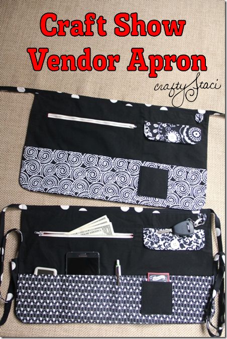 Craft Show Vendor Apron from Crafty Staci Vendor Apron, Craft Fair Displays, Costura Diy, Craft Show Displays, Sewing Aprons, Craft Show, Craft Booth, Aprons Patterns, Craft Show Ideas