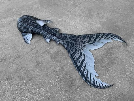 Amazing looking tail made by Merbella Studios Shark Mermaid Tail, Mermaid Tail Aesthetic, Black Mermaid Tail, Siren Tail, Merman Tails, Lemon Shark, Realistic Mermaid Tails, Shark Mermaid, Mermaid Swim