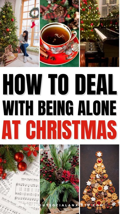 Are you wondering how to deal with being alone at Christmas? This post shares the best ideas on what to do if you are going to be alone at Christmas. Ideas include things like creating your own traditions, focusing on gratitude, and volunteering. Also sharing what to do alone at Christmas, ways to spend Christmas alone, and spending Christmas day alone. Spending New Years Alone, Alone For The Holidays, What To Do On Christmas Day, Christmas Alone Ideas, Alone At Christmas, Alone On Christmas, Spending Christmas Alone, Christmas Alone, You Are Home