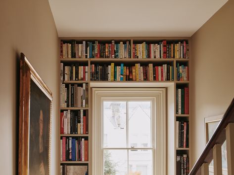 85 small room ideas for the smallest rooms in the house Small Room Built In Bookcase, Library In Kitchen, Small Hallway Bookshelves, Bookcase In Small Living Room, Bookshelf Small Living Room, Floor To Ceiling Bookshelves Small Room, Shallow Book Shelves, Library Wall Small Room, Bookcase Wall Small Living Room