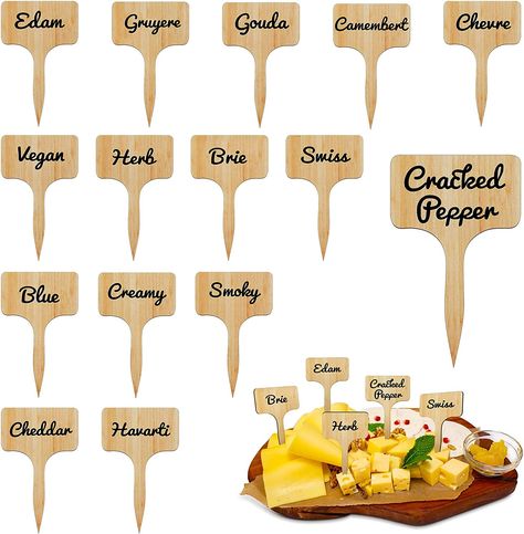 Cheese Names, Birthday Cocktail Party, Cheese Markers, Recipes Using Bananas, Cheese Labels, Birthday Cocktail, Birthday Cocktails, Party Food Labels, Label Marker