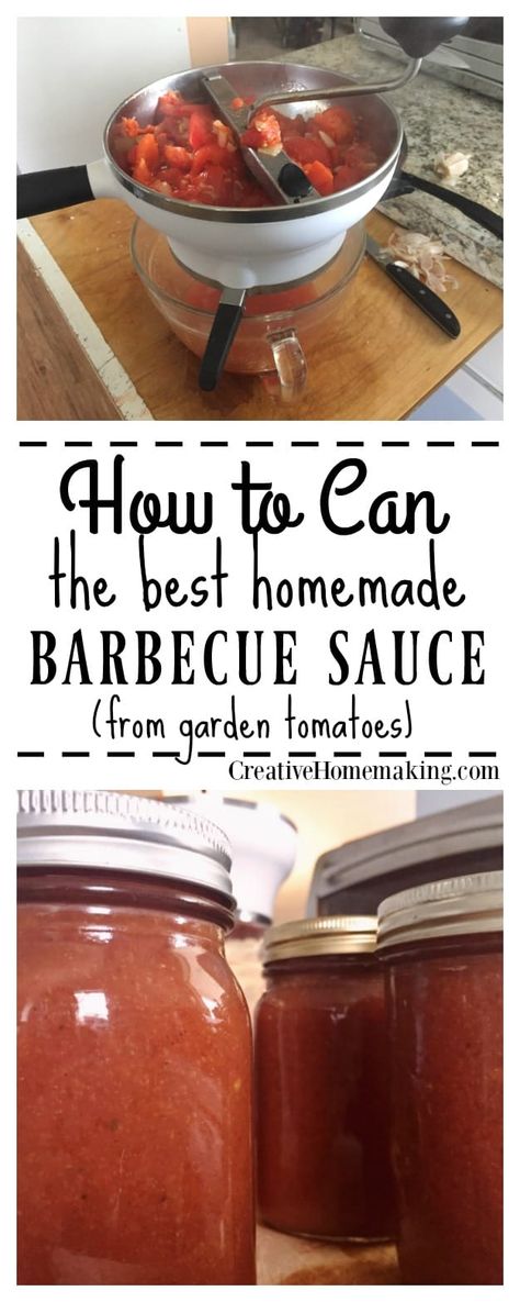 If you have never canned before, try canning some homemade barbecue sauce from fresh tomatoes. Homemade is best! Sauce From Fresh Tomatoes, Homemade Barbecue, Fresh Tomato Recipes, Garden Tomatoes, Home Canning Recipes, Canning Vegetables, Canning Food Preservation, Barbecue Sauce Recipes, Canned Food Storage