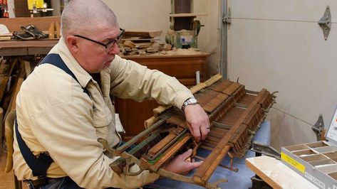 Piano Repurpose Upcycling, Piano Repurpose, Spinet Piano, Tool And Die Maker, Pump Organ, Piano Decor, Thrift Store Upcycle, Custom Bookshelves, Piano Parts