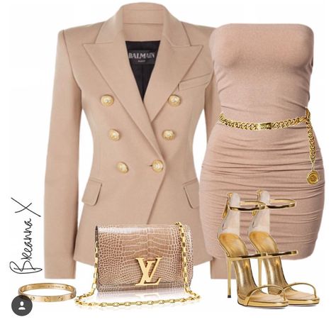 #Styled Vuitton Outfit, Bohemian Jewels, Louis Vuitton Dress, Chique Outfits, Beige Outfit, Outfits Chic, Black Canary, Fan Meeting, Fashion Styling