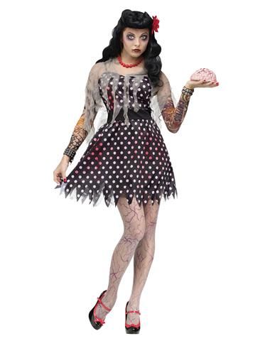 Rockabilly Zombie Adult Womens Costume 50s Halloween Costumes, Pin Up Girl Costume, Pin Up Costume, Zombie Pin Up, Rockabilly Mode, Zombie Halloween Costumes, Top Halloween Costumes, Halloween Costume Store, Zombie Costume