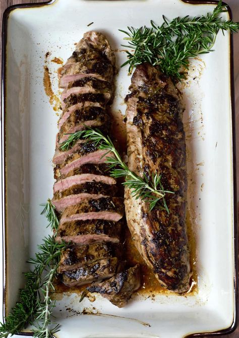 If you need a delicious family meal, on a budget, in under an hour, then Oven Roasted Pork Tenderloin checks all of the boxes. Coated in a Dijon, balsamic glaze and pan seared, these pork pieces are juicy, tender, and exploding with flavor. Pan Seared Pork Tenderloin, Meal On A Budget, Oven Roasted Pork Tenderloin, Oven Roasted Pork, Tenderloin Marinade, Healthy Low Calorie Dinner, Roasted Pork Tenderloin Recipes, Balsamic Pork Tenderloins, Roasted Pork Tenderloin