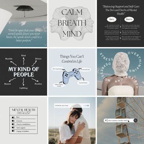 #Canva_Social_Media #Instagram_Feed_Layout #Health_Post #Digital_Marketing_Social_Media Free Social Media Templates, Mental Coach, Carousel Post, Canva Social Media, Instagram Feed Layout, Autumn Instagram, Coach Instagram, Health Post, Mindset Coach