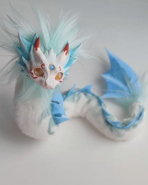 Art Doll Animals, Fairycore Plushies, Art Doll Creatures, Fake Fur Crafts, World Serpent, Nordic Mythology, Fantasy Art Dolls, Cute Fantasy Creatures, Dragon Toys