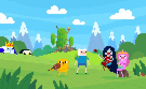 “Oh, you, a-a-a-a-are my best friends in the world, You a-a-a-a-are my best friends in the world…” ♫ Adventure Time Banner Gif, Pixel Cute Wallpaper, Adventure Time Discord Banner, Come Along With Me Adventure Time, Adventure Time Gif Wallpaper, Adventure Time Pc Wallpaper, Pixel Aesthetic Gif, Pixel Art Gif Banner, Pixel Background Gif