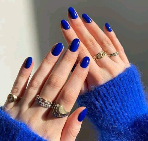 Blue Gel Nails, Dark Blue Nails, Blue Nail, Dark Nails, Minimalist Nails, Manicure Y Pedicure, Classy Nails, Fire Nails, Dream Nails