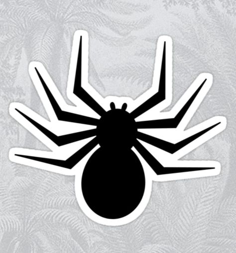 A black spider sticker Spider Cake Topper Printable, Spiderman Stickers Free Printable, Spider Sticker, Spider Sticker Printable, Spider Web Png Transparent, Halloween Stickers Printable, Spider Clipart Black And White, Spiderman Topper, Spider Printable