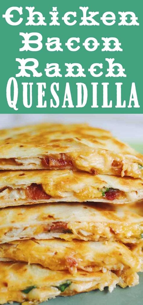 Easy Cheesy Chicken Bacon Ranch Quesadillas - Grilled Cheese Social Indian Mango Chicken, Chicken Bacon Ranch Quesadilla, Bacon Ranch Quesadilla, Cheesy Ranch Chicken, Mango Chicken Curry, Easy Cheesy Chicken, Indian Mango, Cheesy Ranch, Chicken And Bacon