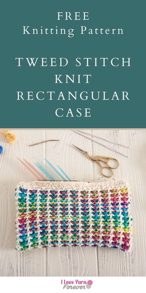 Get your Free Tweed Stitch Knit Rectangular Case Knitting Pattern Here.100+ Free Crochet and Knitting Patterns for Beginner to Expert. Knitting Kids, Slip Stitch Knitting, Stitch Techniques, Easy Knitting Patterns Free, Simply Knitting, Knitting Patterns Free Scarf, Knit Purl, Notions Bag, Knit Stitches