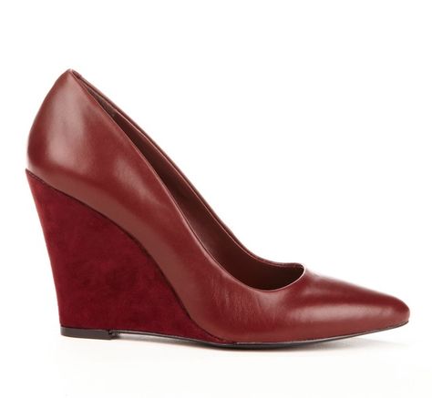 red leather wedges Sole Survivor, Burgundy Heels, Seeing Red, Shoe Shine, Rich Burgundy, Gorgeous Shoes, Sole Society, Shoe Closet, If The Shoe Fits