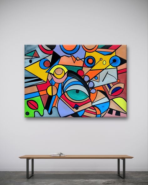 ŒUVRE D'ART | PEINTURE Dimensions : Au choix jusqu'à - 150 x 190 cm | PEINTURE ACRYLIQUE Original j'ai SIGNÉ et tamponné. Service : Taille souhaitée du motif sur demande. Un panier sera constitué spécialement pour vous. Particularité : De nombreuses œuvres d'art dans la gamme. Peut être accroché dans n'importe quelle direction ! 4 compositions dans une œuvre d'art. NOS ŒUVRES D'ART en PEINTURE DE PREMIÈRE CLASSE comprenant un CADRE ÉTIRABLE traité DE HAUTE QUALITÉ (profondeur 2 cm) pour vous ENF Class Painting, Abstract Painting Acrylic Modern, Classe D'art, Modern Art Acrylic, Painting Dimensions, Painting Mural, Cubist Paintings, Original Abstract Art Painting, Abstract Painting Techniques