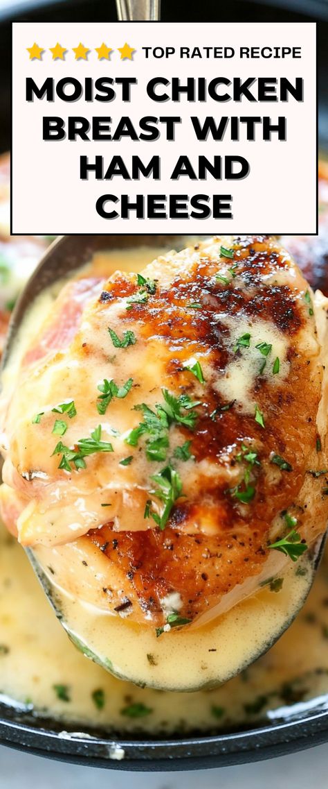 Image for Chicken Breast With Ham And Cheese Chicken Ham And Cheese Recipe, Chicken Ham Cheese Recipes, Ham Stuffed Chicken Breast, Ham And Cheese Stuffed Chicken Breast, Chicken Ham Recipes, Chicken And Ham Recipes, Chicken With Ham And Cheese, Ham And Cheese Stuffed Chicken, Chicken Ham And Swiss