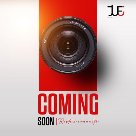 2e Teaser de lancement du studio de JuFi Group "JuFi Lens Crafters"... Teaser Graphic Design, Photoshoot Poster Design, Coming Soon Poster Design Creative, Teaser Poster Design Ideas, Teaser Poster Design, Coming Soon Teaser, Teaser Ads, Graphic Poster Ideas, Flier Designs