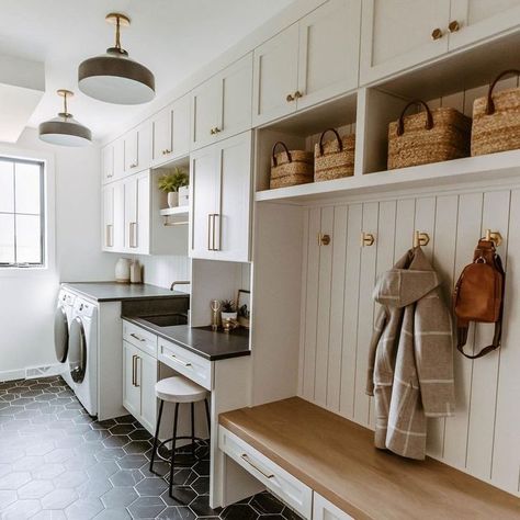 Combine Your Mudroom and Laundry Room | Family Handyman Mud Room Laundry Room Combo, Laundry/mudroom Ideas, Mudroom Laundry Room Ideas, Laundry Room Pantry, Laundry Room/mudroom, Laundry Nook, Laundry Room/mud Room, Pantry Laundry, Narrow Rooms