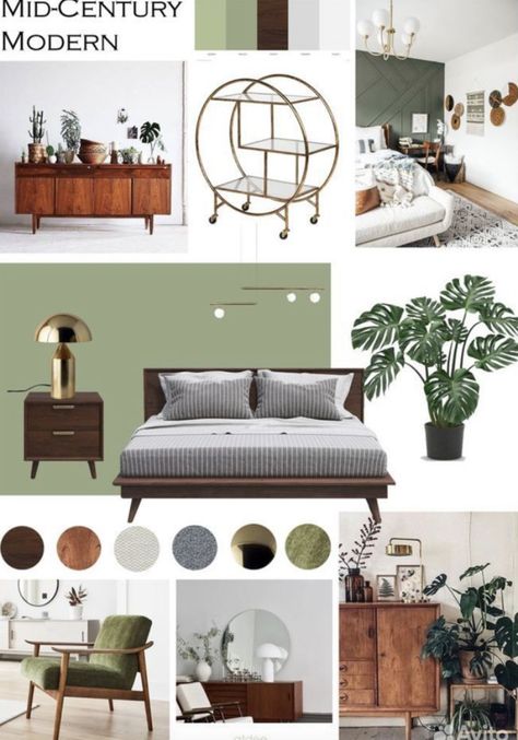 Mid Century Modern Bedroom Design, Mid Century Modern Bedroom Decor, Bedroom Moodboard, Mid Century Interior Design, Mid Century Modern Interior Design, Mid Century Bedroom, Mid Century Interior, Mid Century Modern Bedroom, Mid Century Living Room