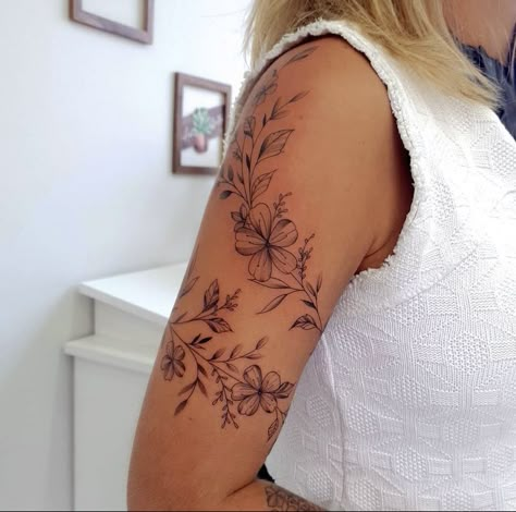 Feminine Warrior, Shoulder Sleeve Tattoos, Around Arm Tattoo, Wrap Around Tattoo, Tattoo Pics, Wrap Tattoo, Feminine Tattoo, Shoulder Tattoos For Women, Warrior Tattoo