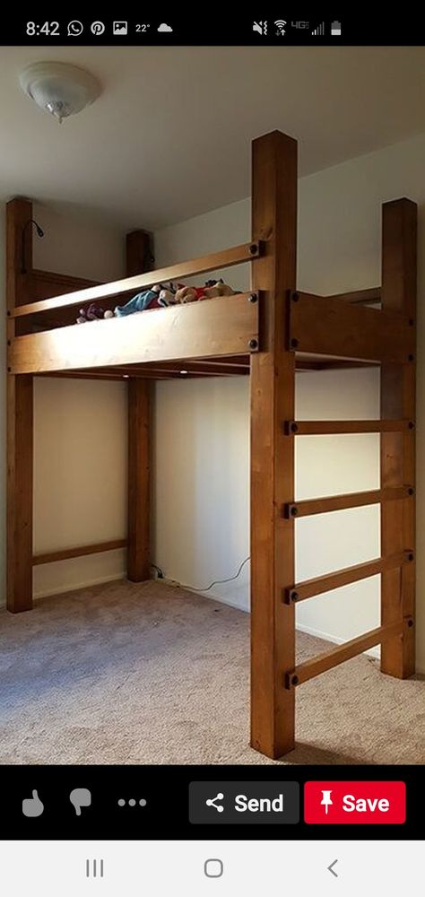 Build A Loft, Build A Loft Bed, Loft Bed Ideas, Adult Bunk Beds, Stair Plan, A Loft Bed, Loft Bed Plans, Diy Loft, Diy Bunk Bed