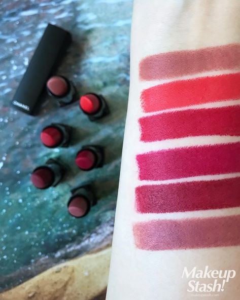 New Chanel Rouge Allure Velvet Extrême Intense Matte Lip Colours | Makeup Stash! Red Brown Lipstick, Chanel Rouge Allure Velvet, Nude Colour Lipstick, Peach Lip Gloss, Chanel Lip, Lipstick Nude, Lip Colours, Light Pink Lip Gloss, Chanel Rouge