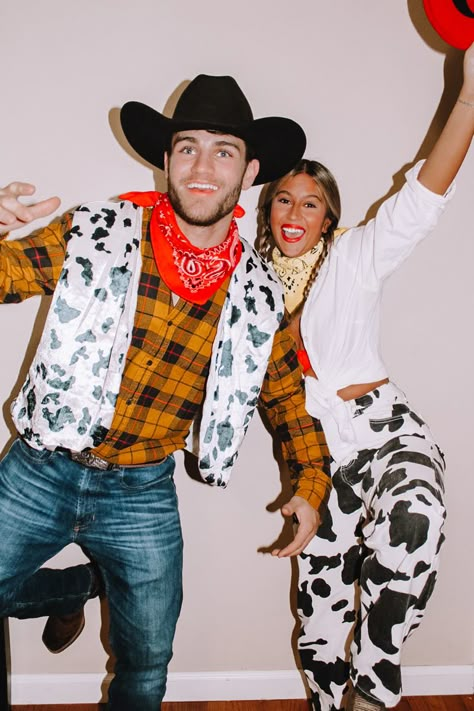 Jessie Woody Costume, Womens Jessie Costume, Andy And Woody Costume, Woody Jessie Costume, Toy Story Woodie And Jessie Couples Costume, Andy And Jessie Couple Costume, Woody And Jesse Costume Couple, Woody Costume Mens, Jessie Costume Toy Story Women