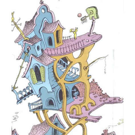 Dr Seuss Artwork, Dr Seuss House, Literature Artwork, Seussical Musical, Dr Seuss Illustration, Dr Seuss Art, Dr. Seuss, Dr Suess, House Illustration