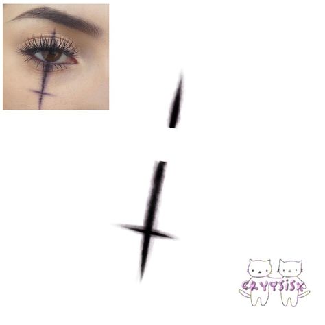 Cosplay Face Paint Ideas, Edit Png Overlays, Cosplay Eyeliner, Manga Eyes Makeup, Anime Inspired Eyeliner, Eyeliner Drawings, Eyeliner Png, Eyeliner Drawing, Succubus Eyeliner