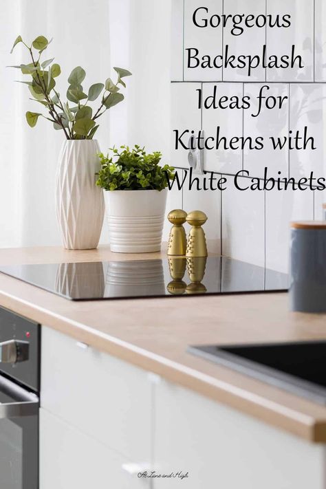 I am very excited to share with you some of the most gorgeous backsplash ideas for kitchens with white cabinets! Boho Kitchen Backsplash, Kitchen Backsplash With White Cabinets, Coastal Kitchen Backsplash, Kitchens With White Cabinets, Modern Farmhouse Kitchen Backsplash, White Cabinets Kitchen, Backsplash Ideas Kitchen, Farmhouse Kitchen Backsplash Ideas, Creative Kitchen Backsplash