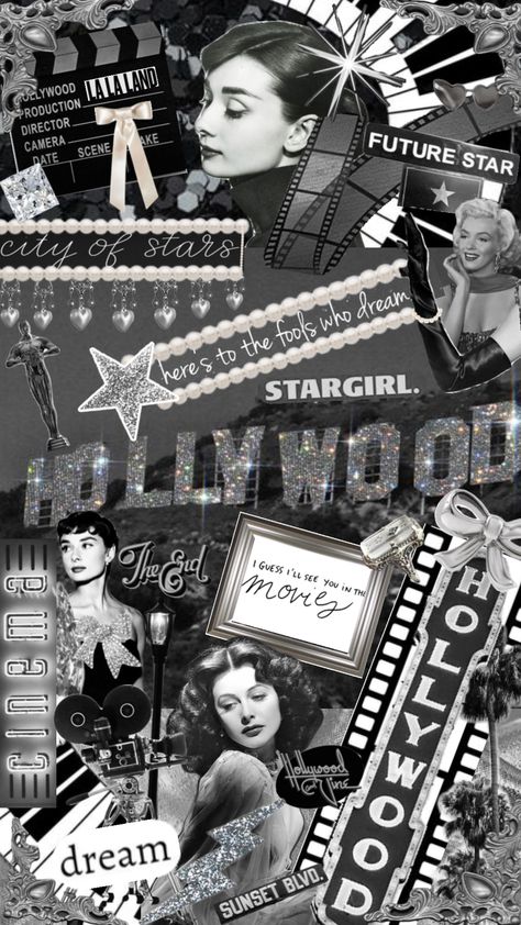 Old Hollywood. #vintagehollywood #oldhollywood #filmmaking #hollywood #hollywoodaesthetic Old Hollywood Aesthetic Wallpaper, Hollywood Aesthetic Wallpaper, Hollywood Collage, 1930s Aesthetic, Old Hollywood Aesthetic, Hollywood Aesthetic, Everyday Bag Essentials, Prom Theme, Christmas Poster